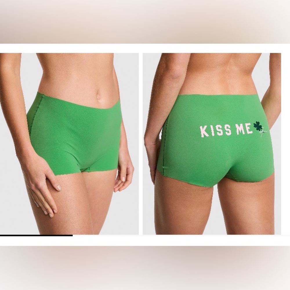 💚VS Pink limited edition no-show boyshort panty sz L NWT